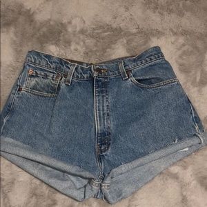 levi jeans 505s w36 L36 custom sunflower shorts